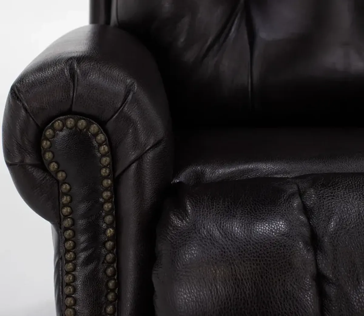 Murray Leather Tufted Lay Flat Lift Chair With Heat And Massage in Chocolate