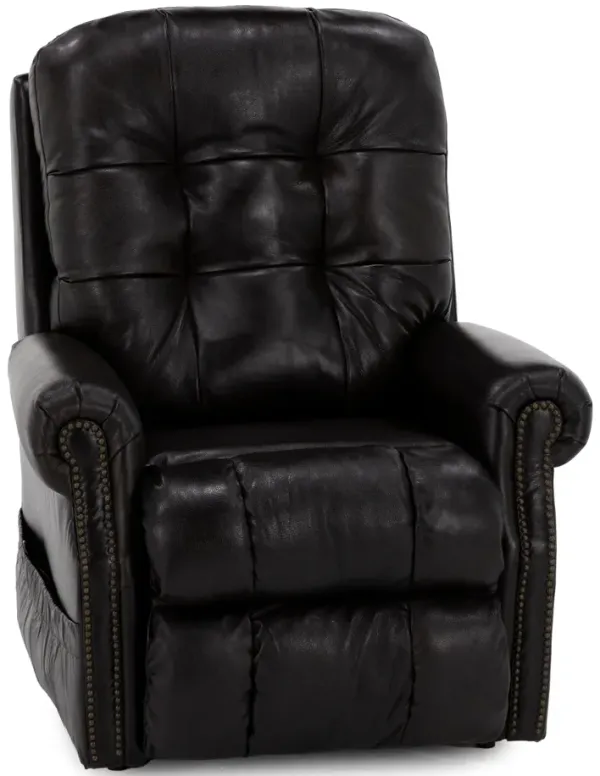 Murray Leather Tufted Lay Flat Lift Chair With Heat And Massage in Chocolate