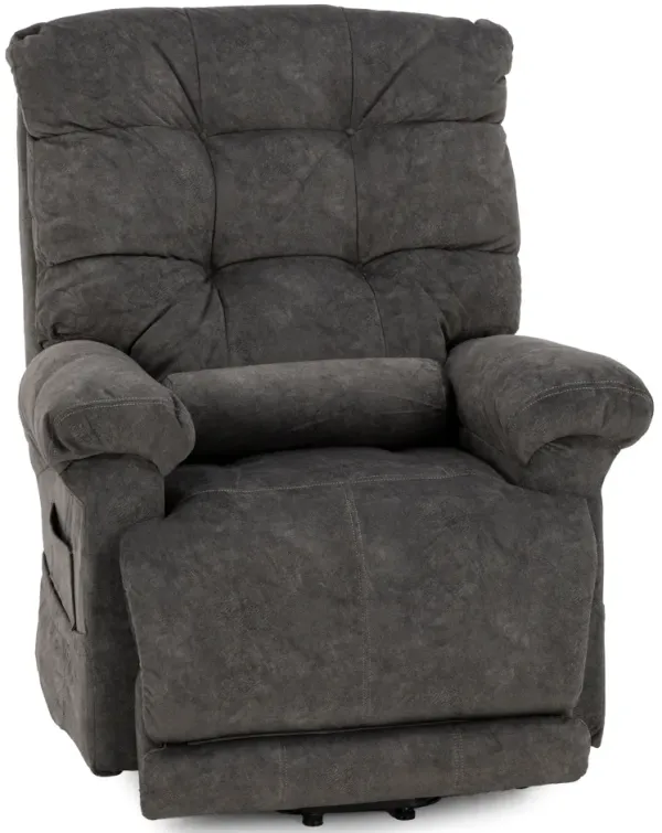 Lewis Lay Flat Lift Chair With Heat And Massage in Graphite