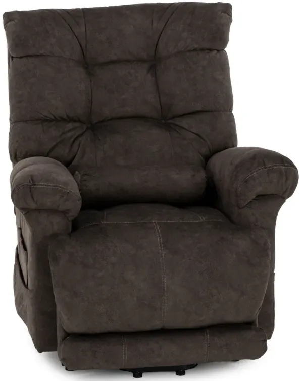 Lewis Lay Flat Lift Chair With Heat And Massage in Chocolate
