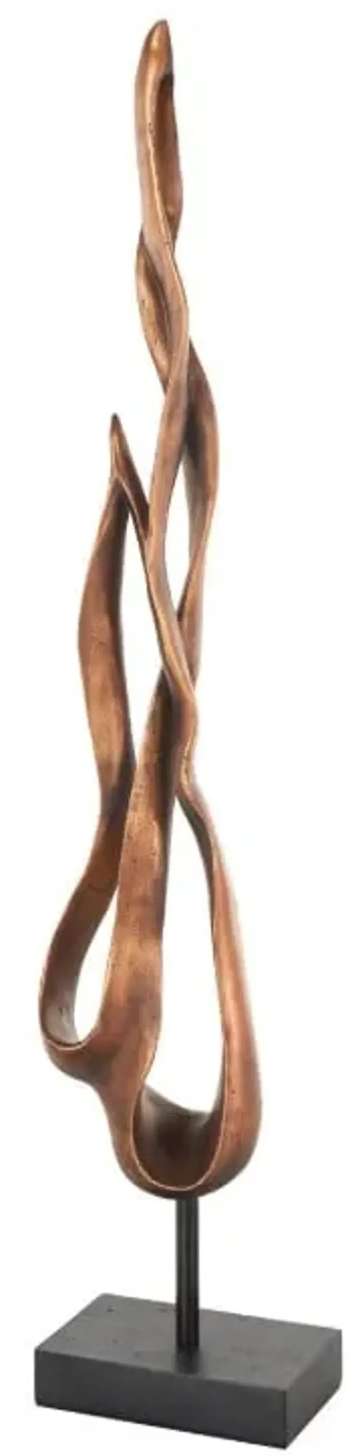 Bronze Double Abstract Sculpture 6"W x 32"H