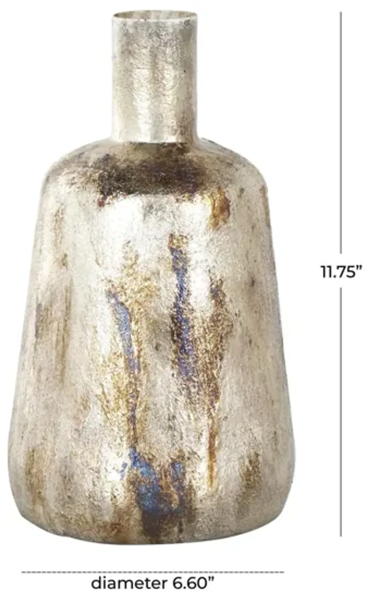 Bronze Metal Foiled Vase 7"W x 12"H