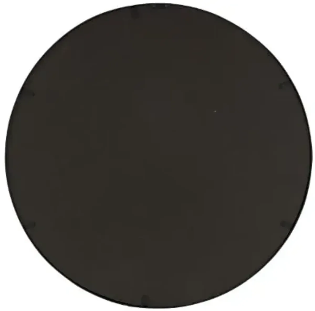 Black Metal Swirl Mirror 32" Round