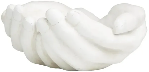 White Hands Bowl 16"W x 7"H