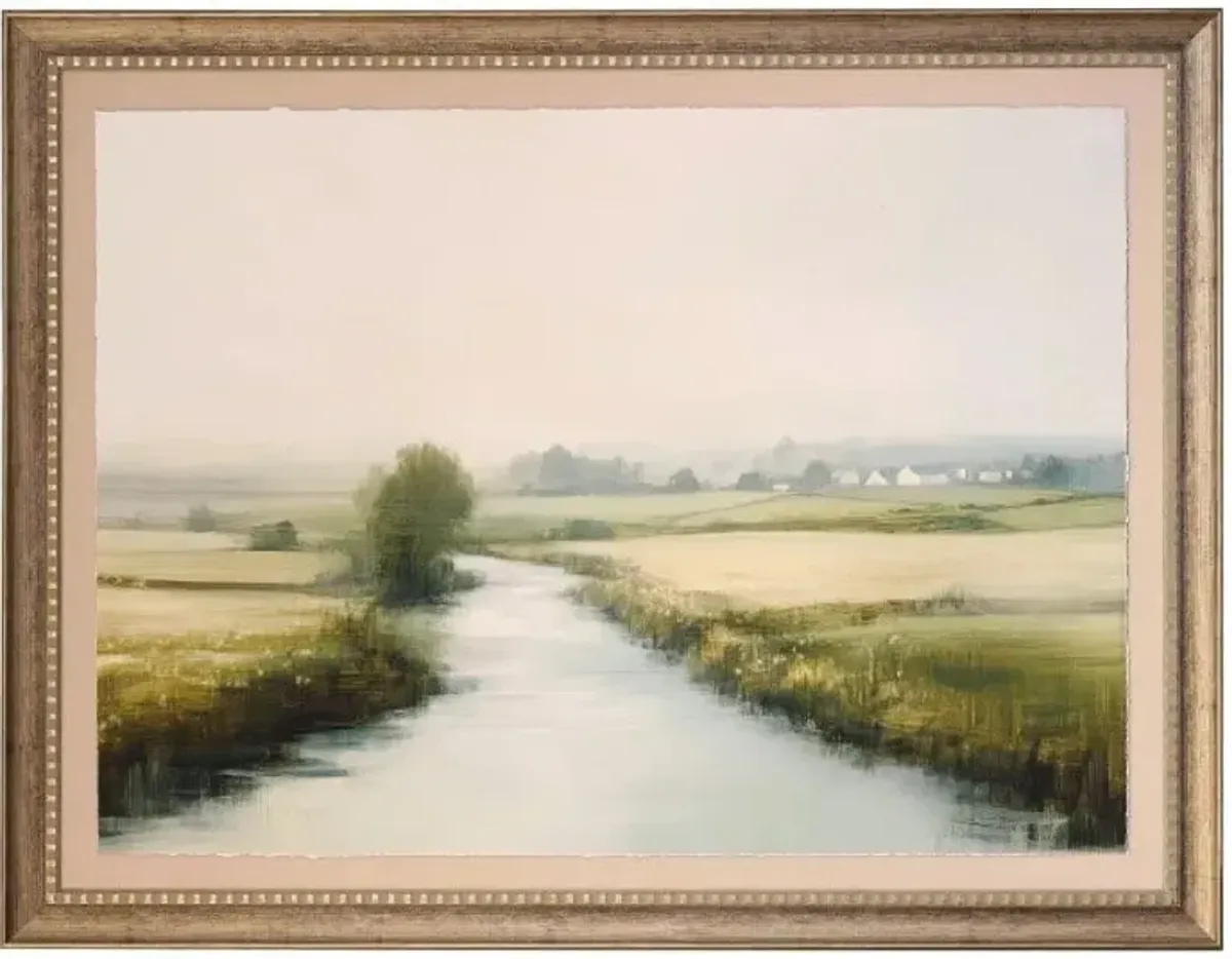 Scenic Stream Framed Print Under Glass 60"W x 46"H