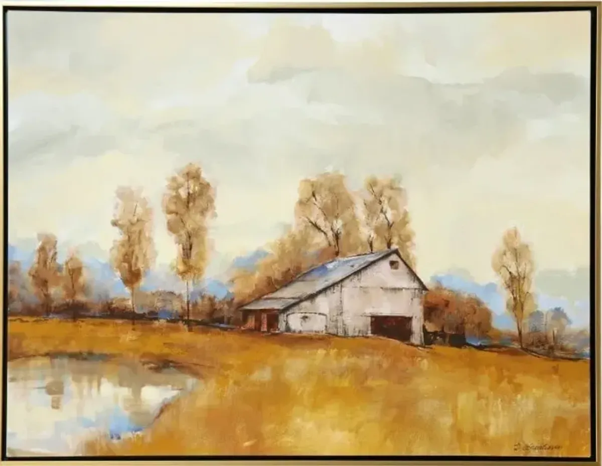 Autumn Farm Framed Canvas 40.5"W x 30.5"H