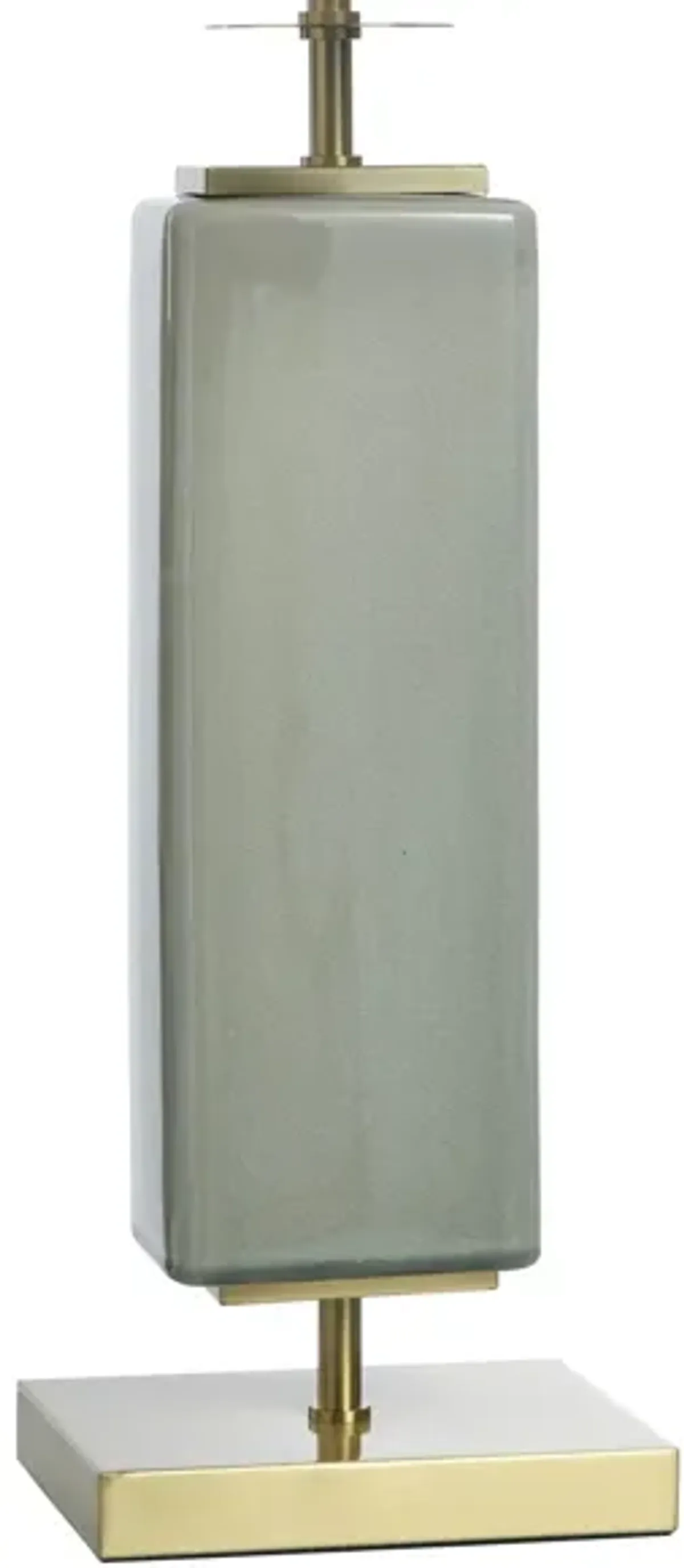 Olive Crackle Ceramic Table Lamp 30.5"H