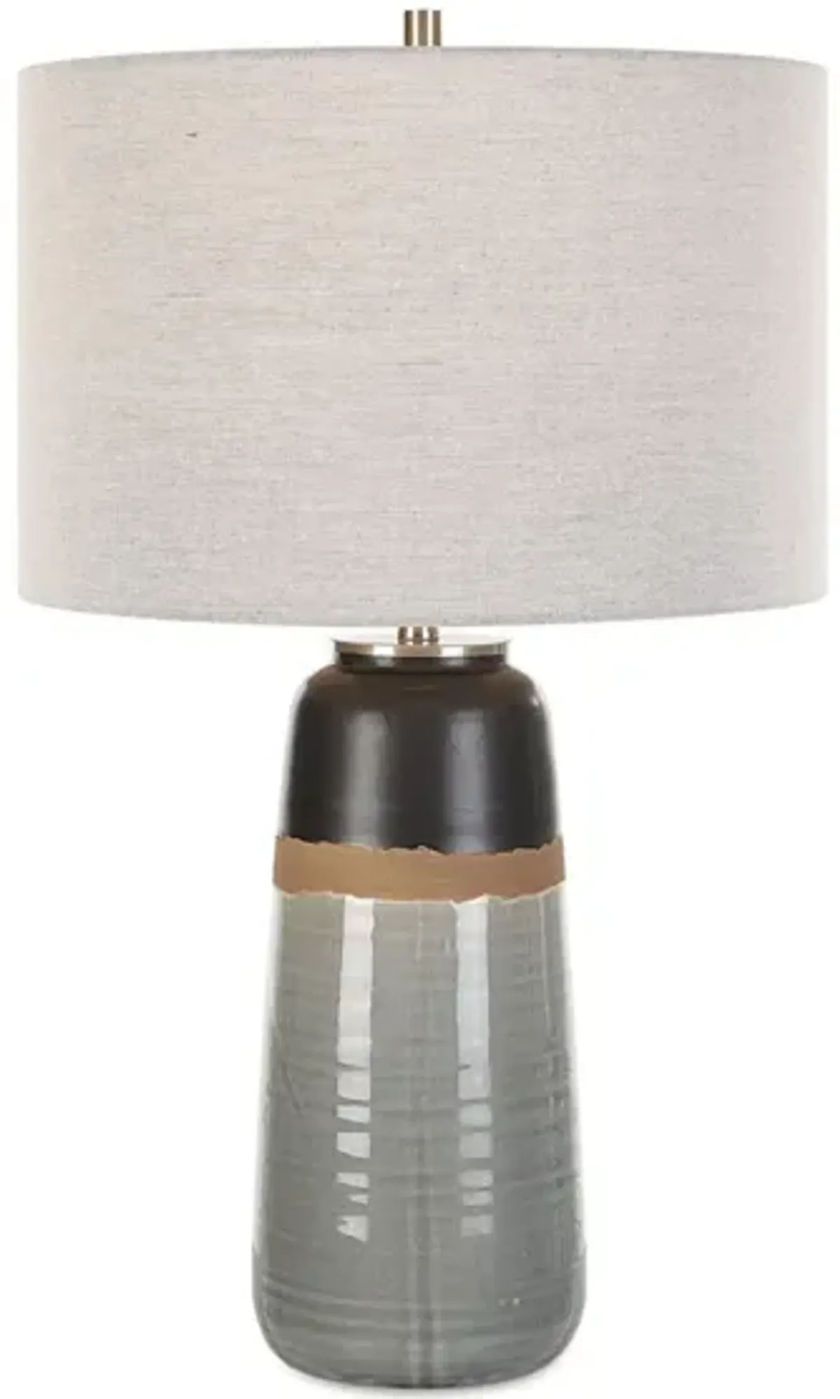 Grey and Black Ceramic Table Lamp 26"H