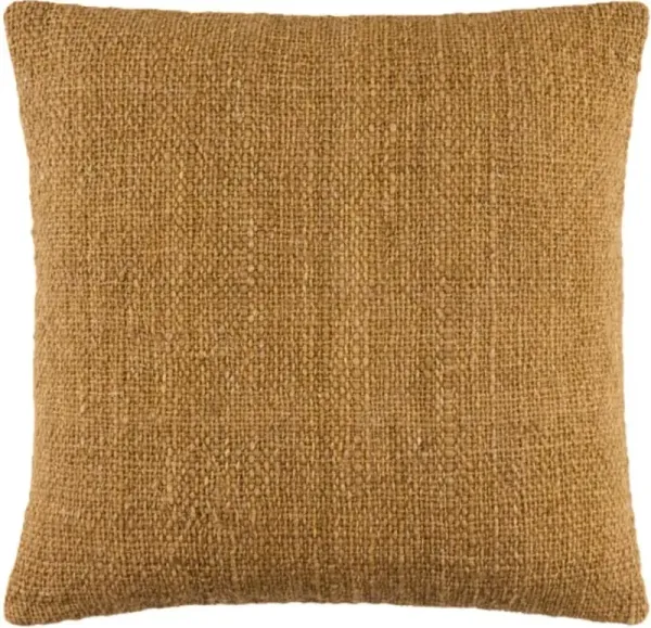 Camel Wool Poly Pillow 18"W x 18"H