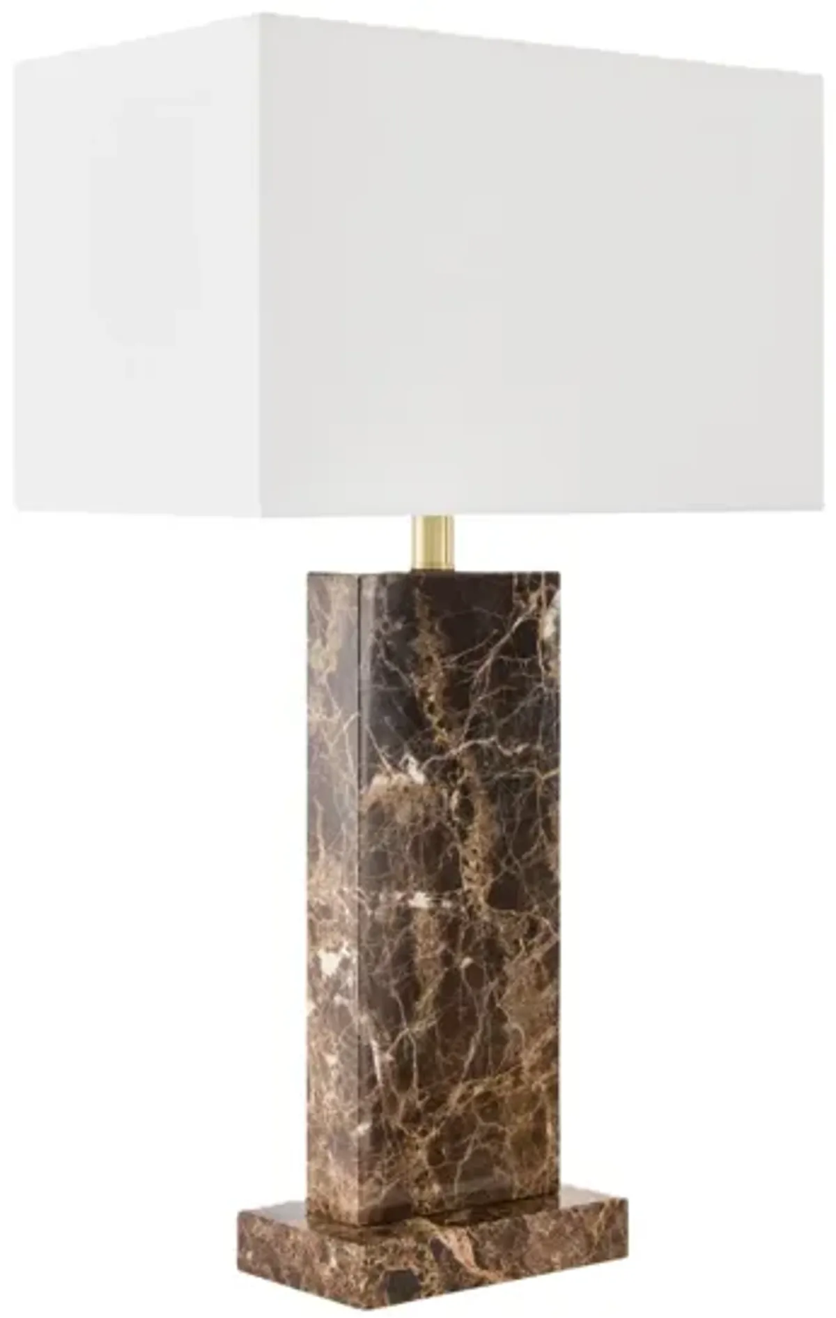 Brown Marble Table Lamp 29"H
