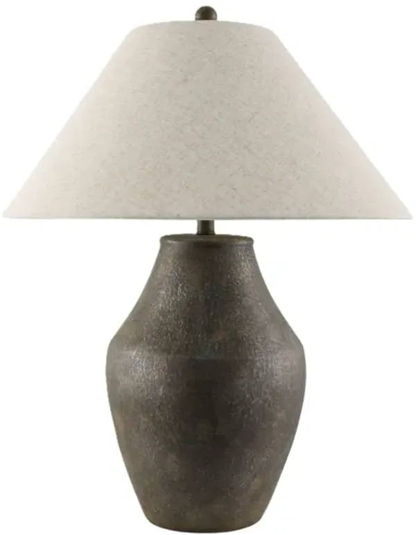Brown Ceramic Table Lamp 28"H