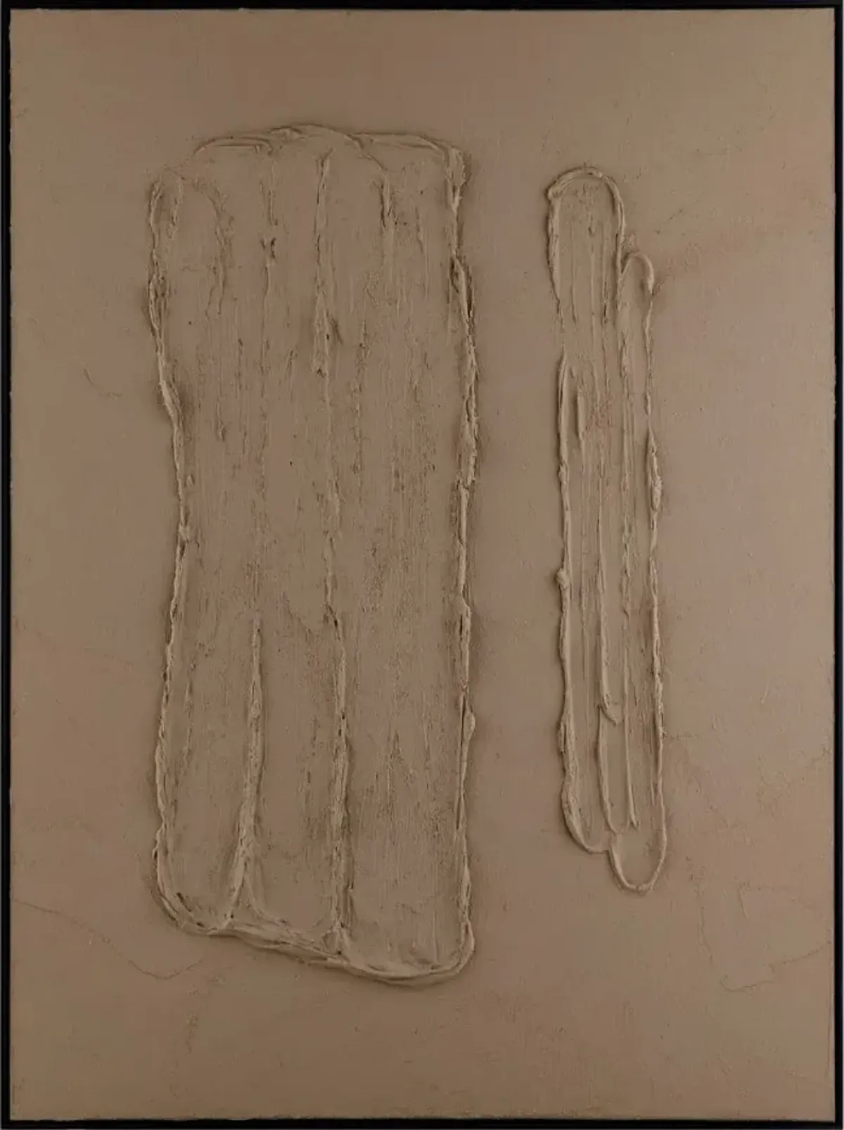 Camel Abstract Handpainted Framed Canvas 36"W x 48"H