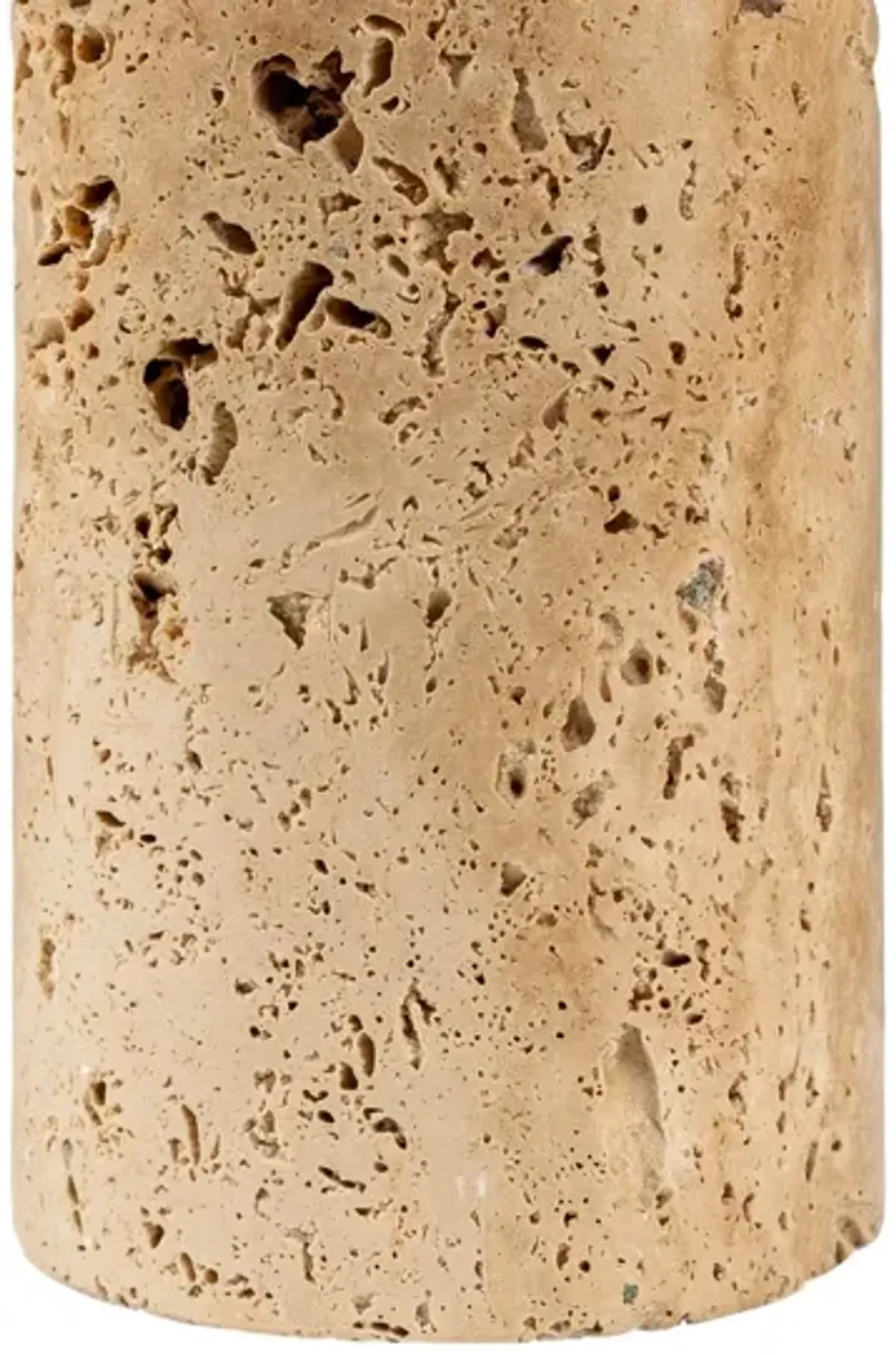 Natural Travertine Table Lamp 27"H