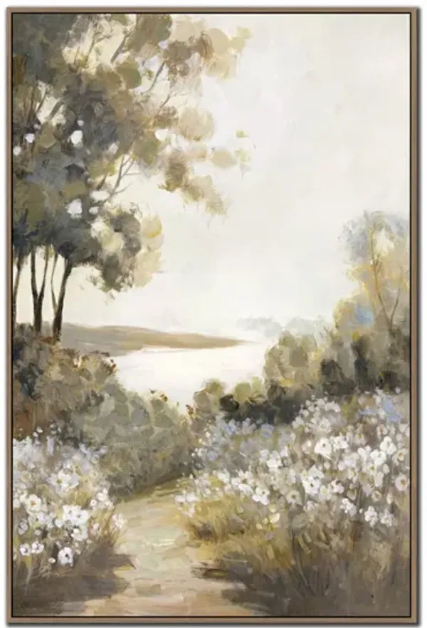 Countryside Hand Embellished Framed Canvas 30"W x 45"H