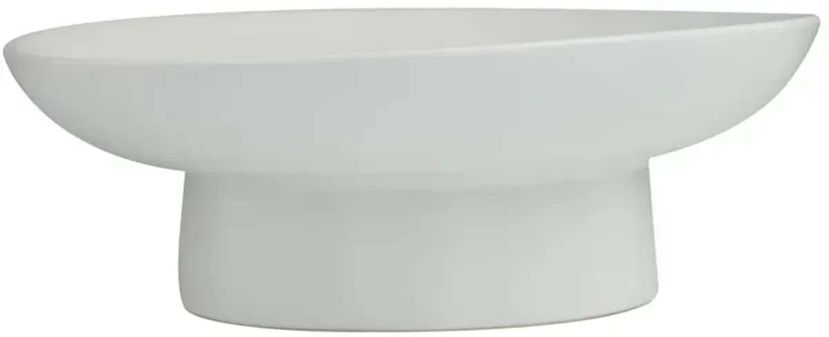 White Ceramic Bowl 16"W x 6"H