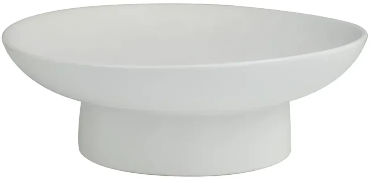 White Ceramic Bowl 16"W x 6"H