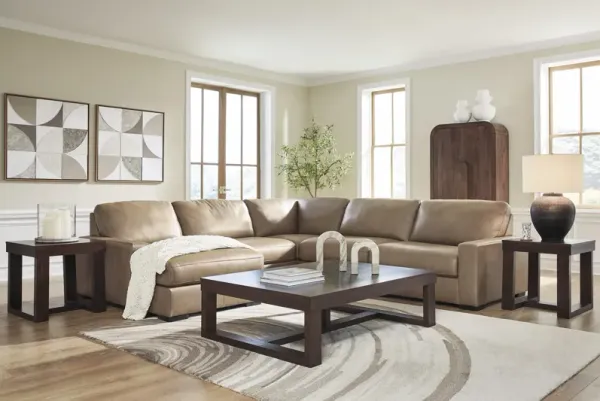 Alexa 5-Pc. Leather Chaise Sectional