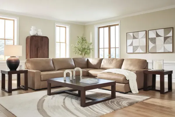 Alexa 5-Pc. Leather Chaise Sectional