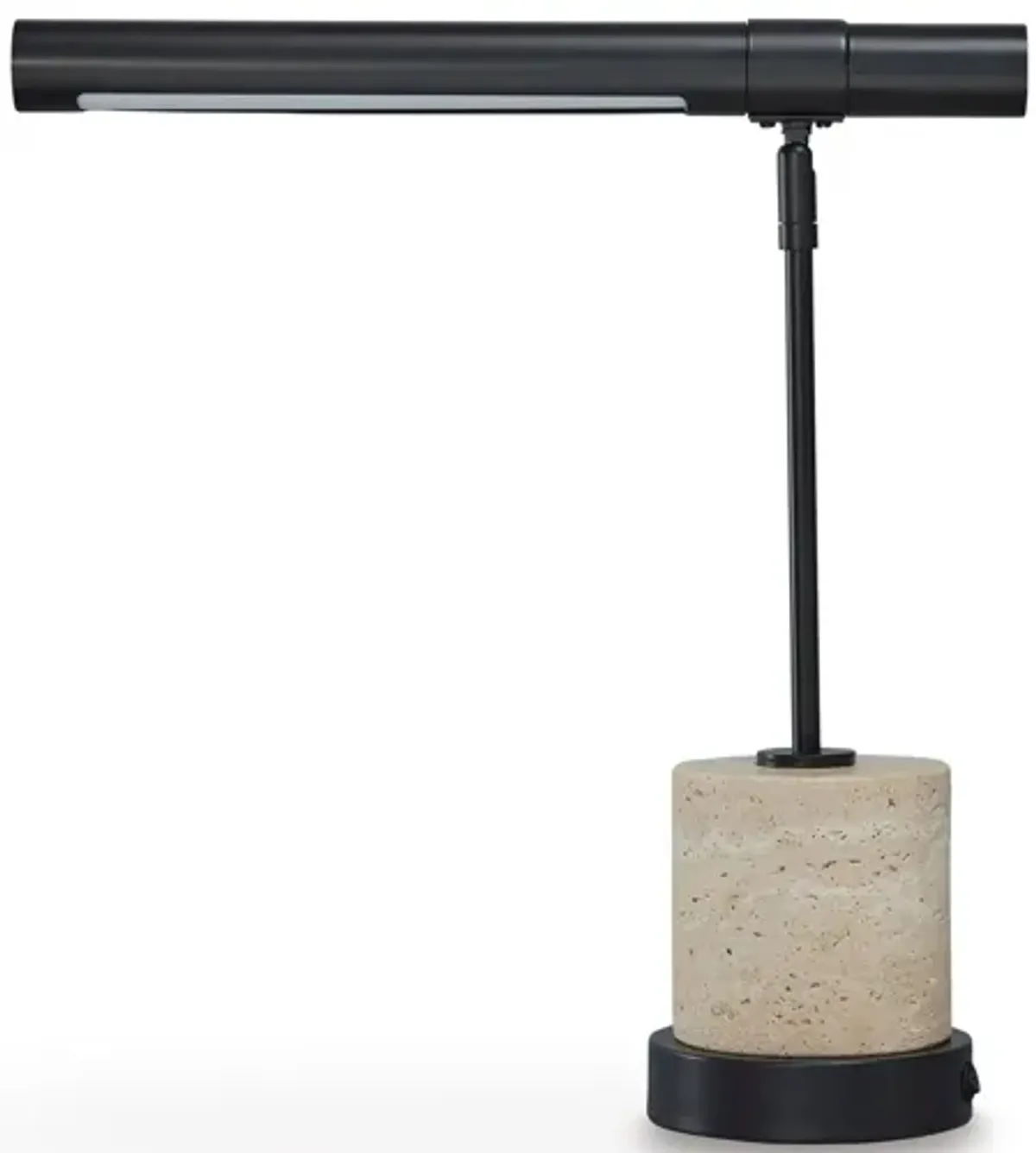 Travertine Brown Desk Lamp 17"H