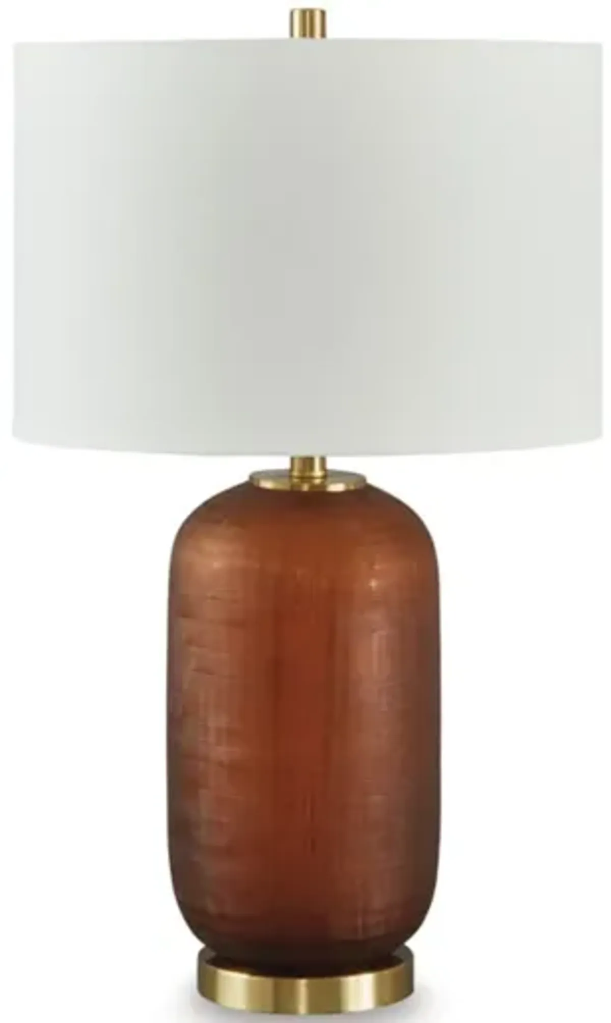 Amber Glass Table Lamp 27"H