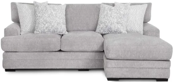 Larken Reversible Chaise Sofa in Nickel