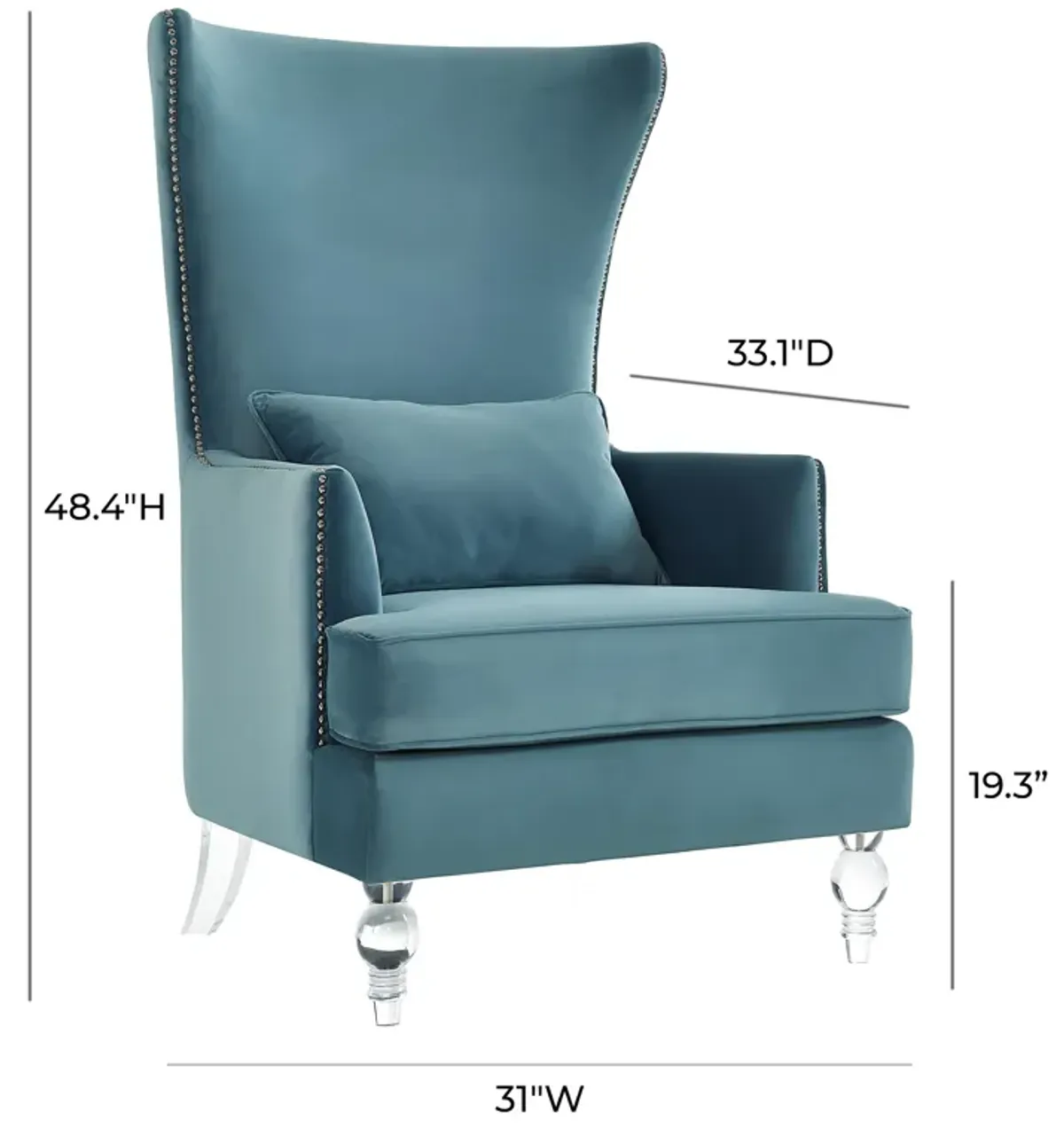 Bristol Sea Blue Tall Chair