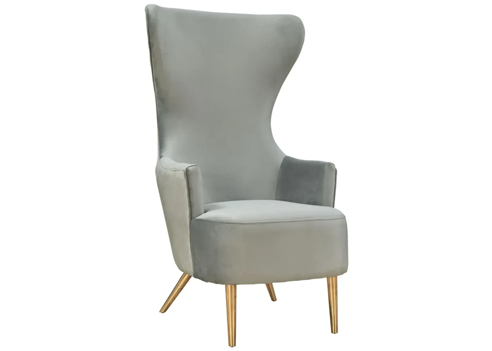 Julia Grey Wingback Chair