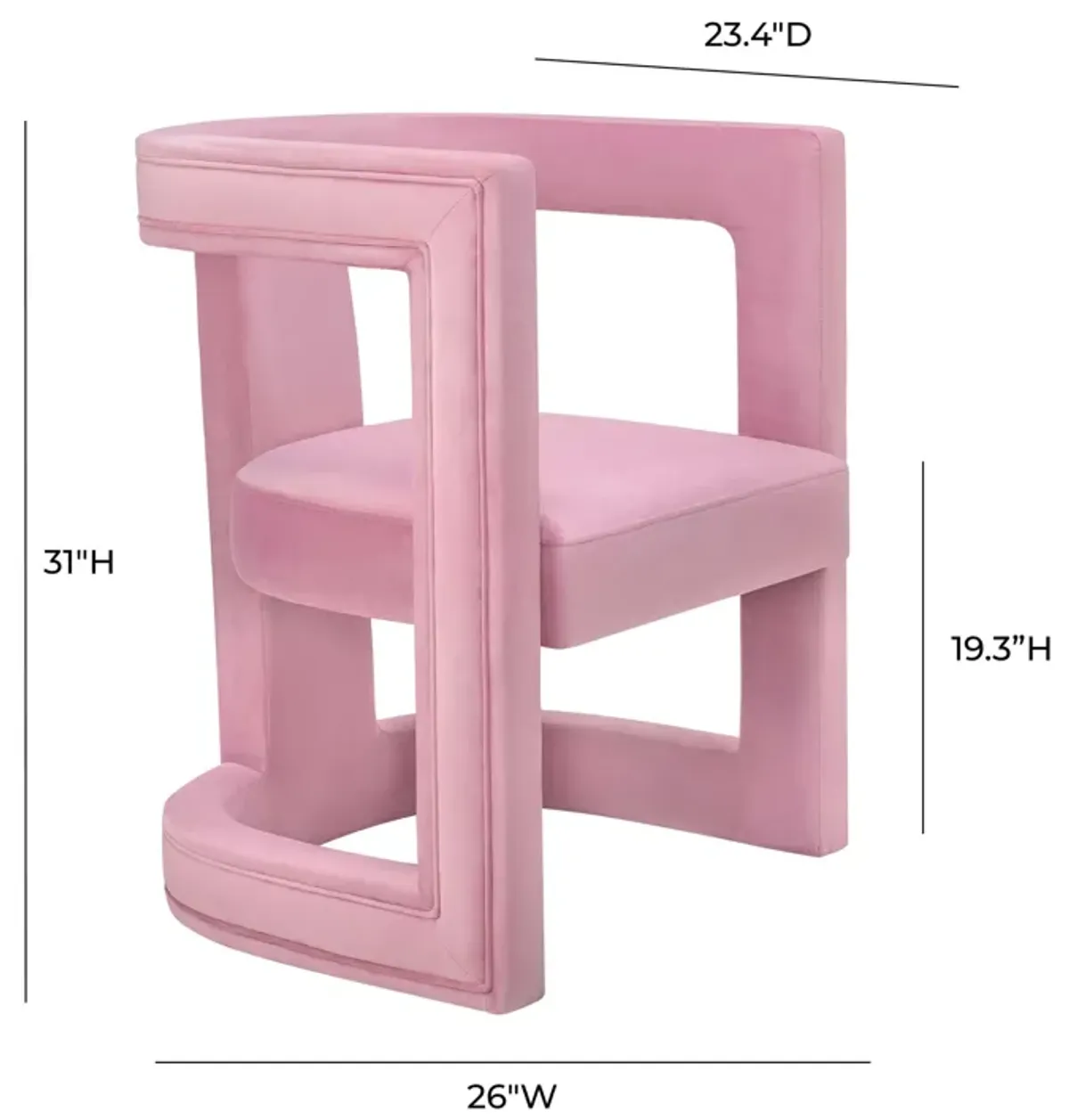 Ada Pink Velvet Chair