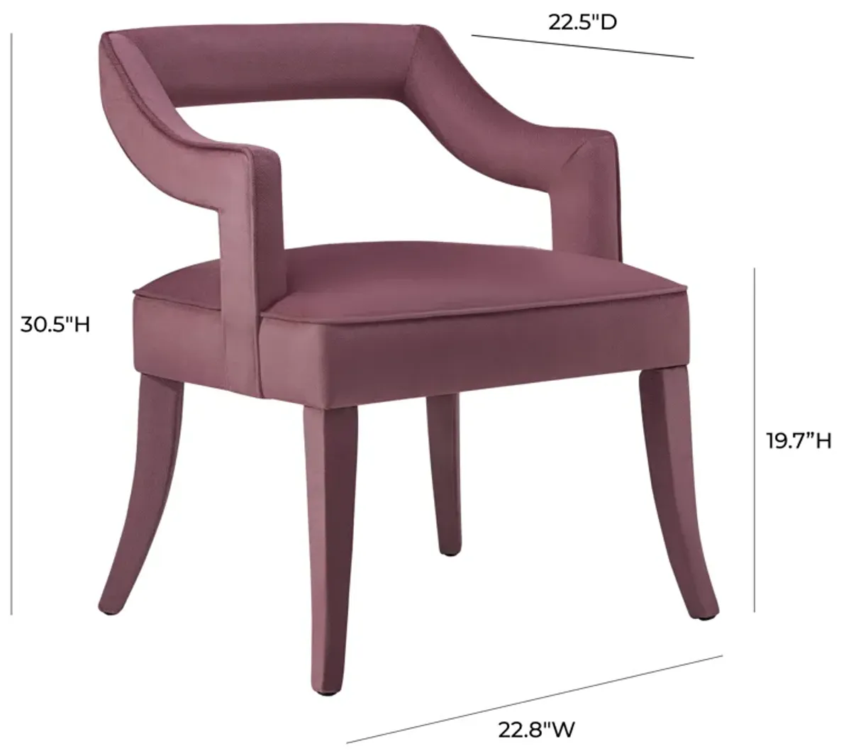 Tiffany Pink Slub Velvet Chair