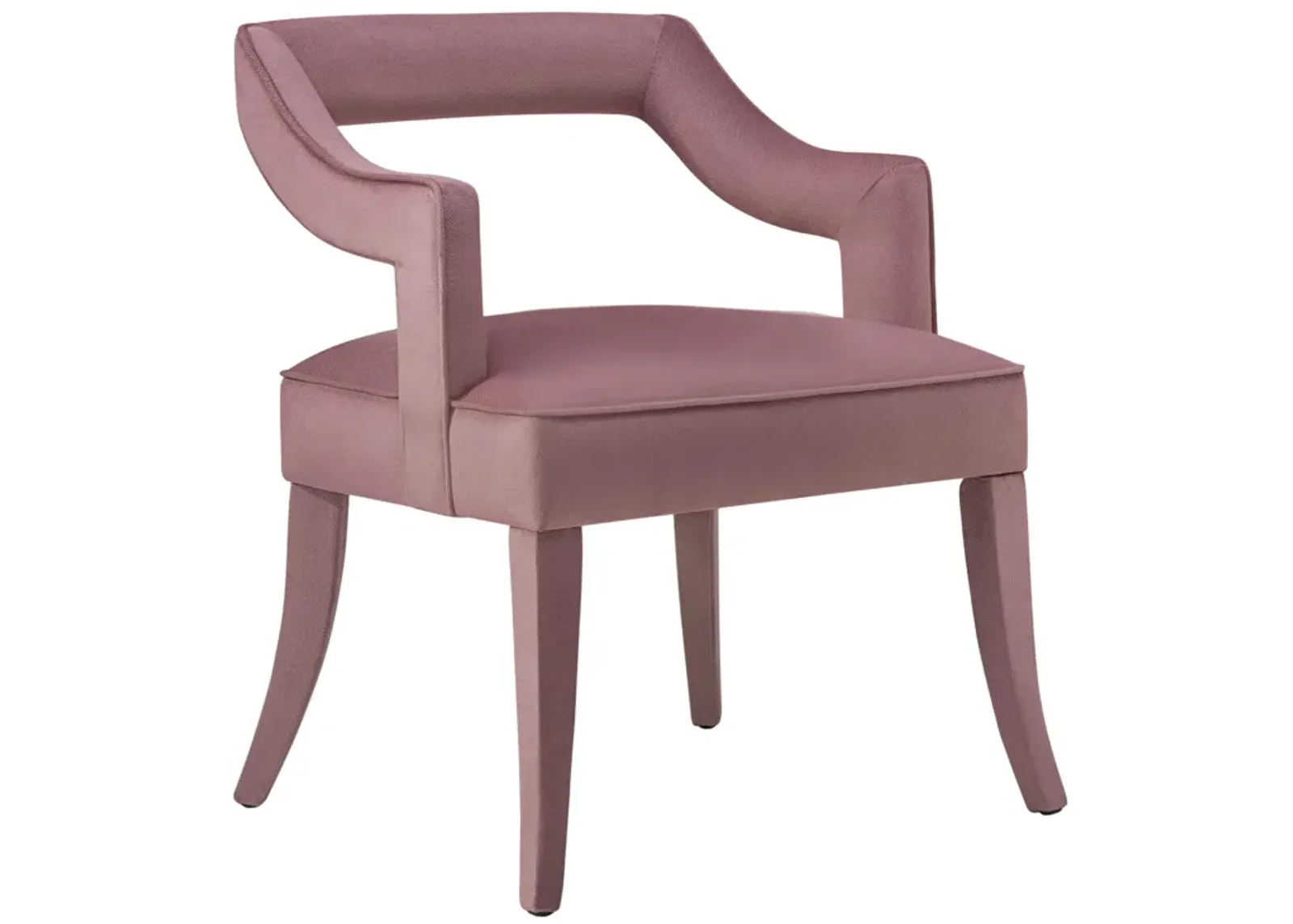 Tiffany Pink Slub Velvet Chair