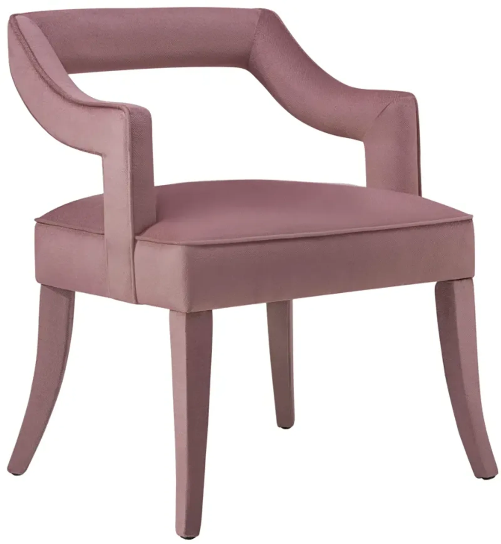 Tiffany Pink Slub Velvet Chair