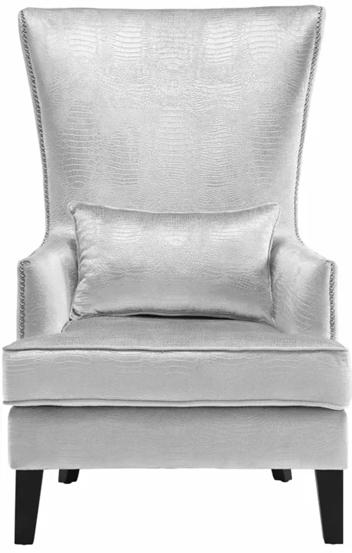 Bristol Silver Croc Tall Chair