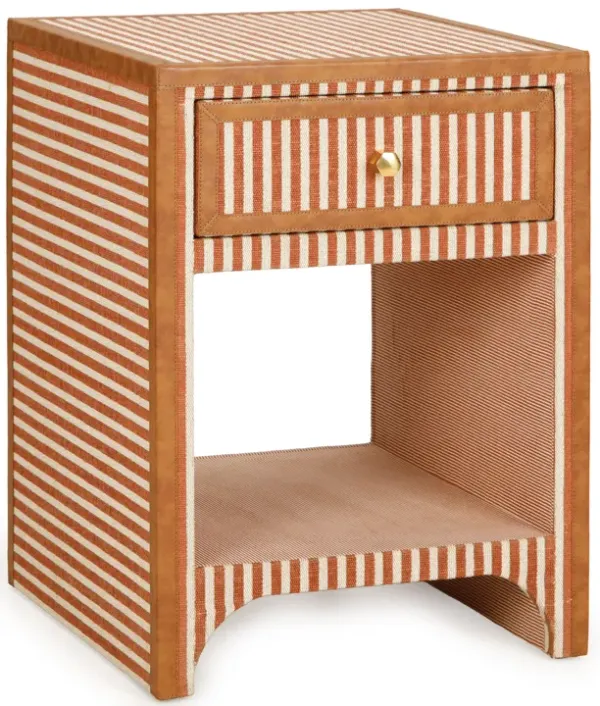 Kora Terracotta Cotton Jute Designer Nightstand