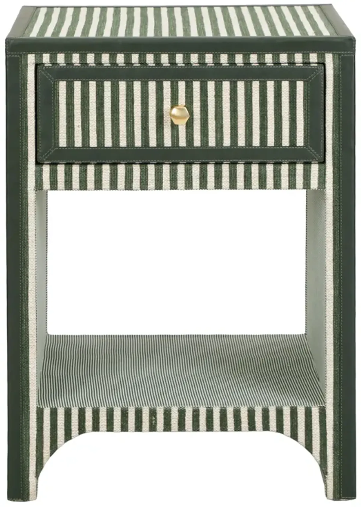 Kora Green Cotton Jute Designer Nightstand