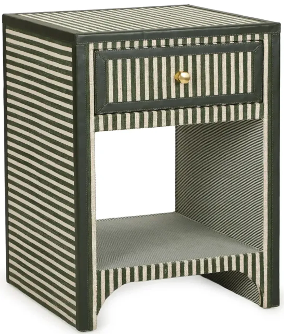 Kora Green Cotton Jute Designer Nightstand