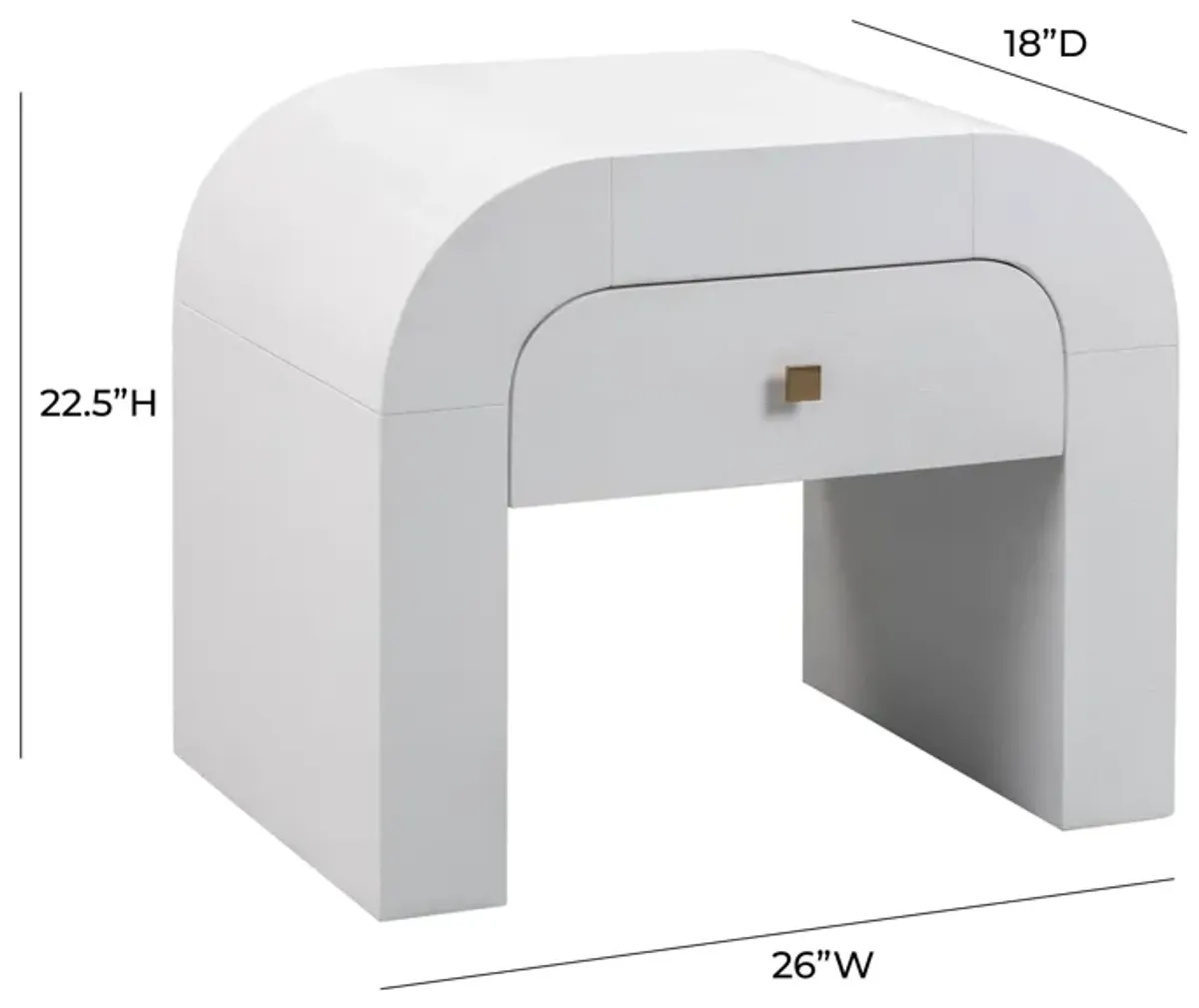 Hump White Nightstand