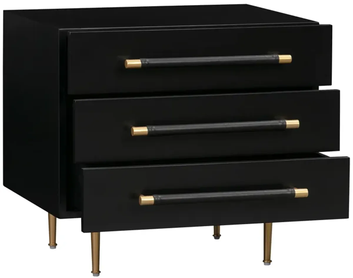 Trident Black Nightstand