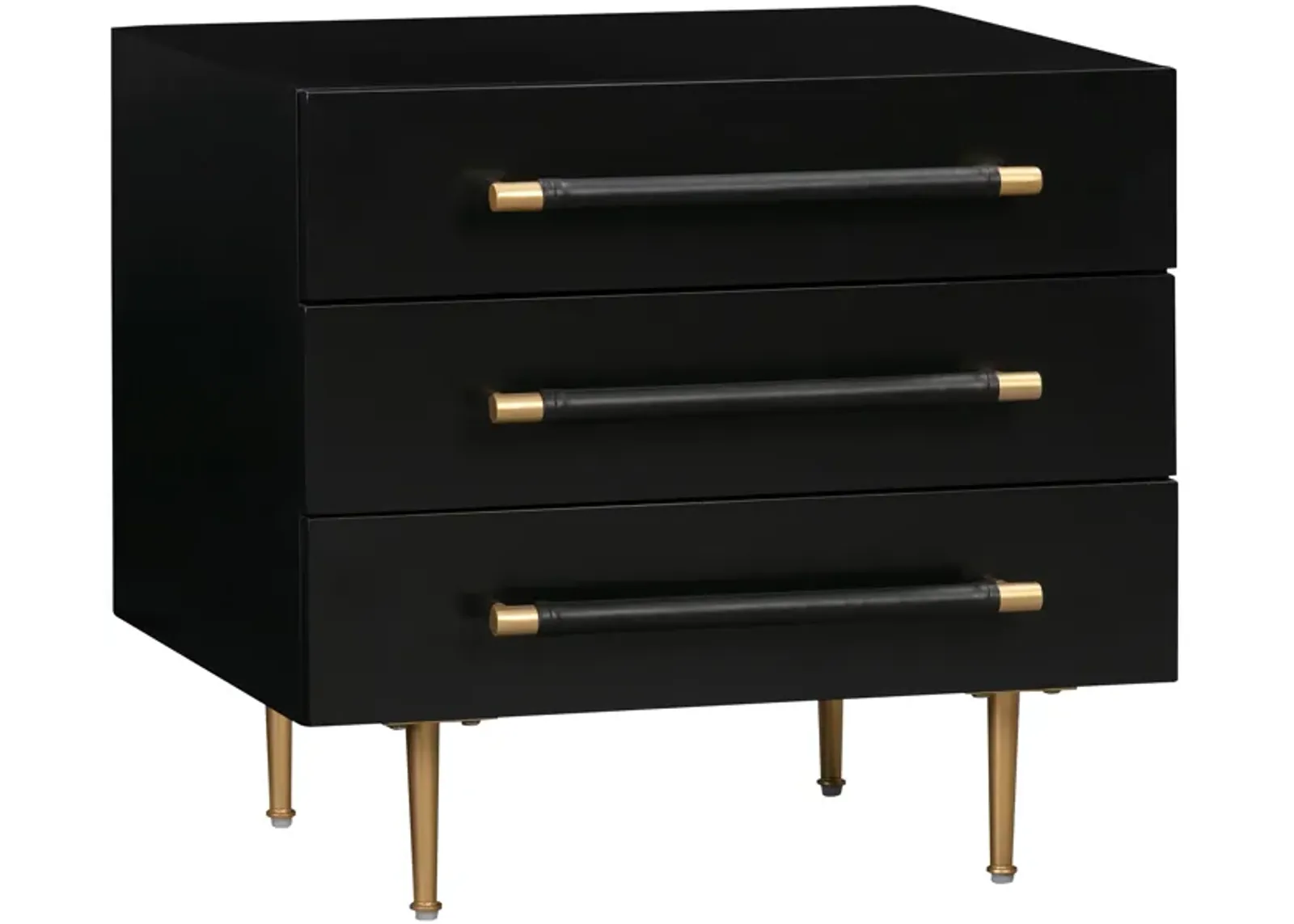 Trident Black Nightstand