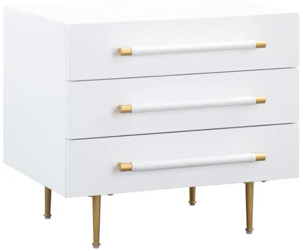 Trident White Nightstand