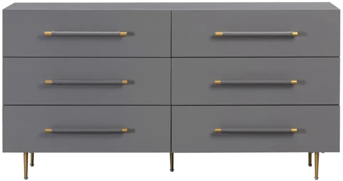 Trident Grey 6 Drawer Dresser