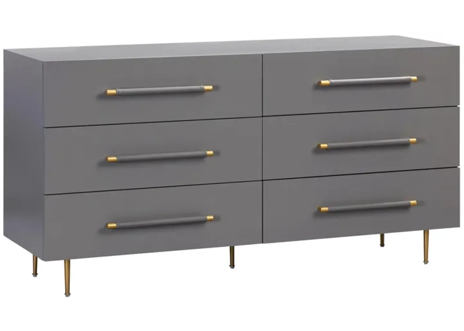 Trident Grey 6 Drawer Dresser