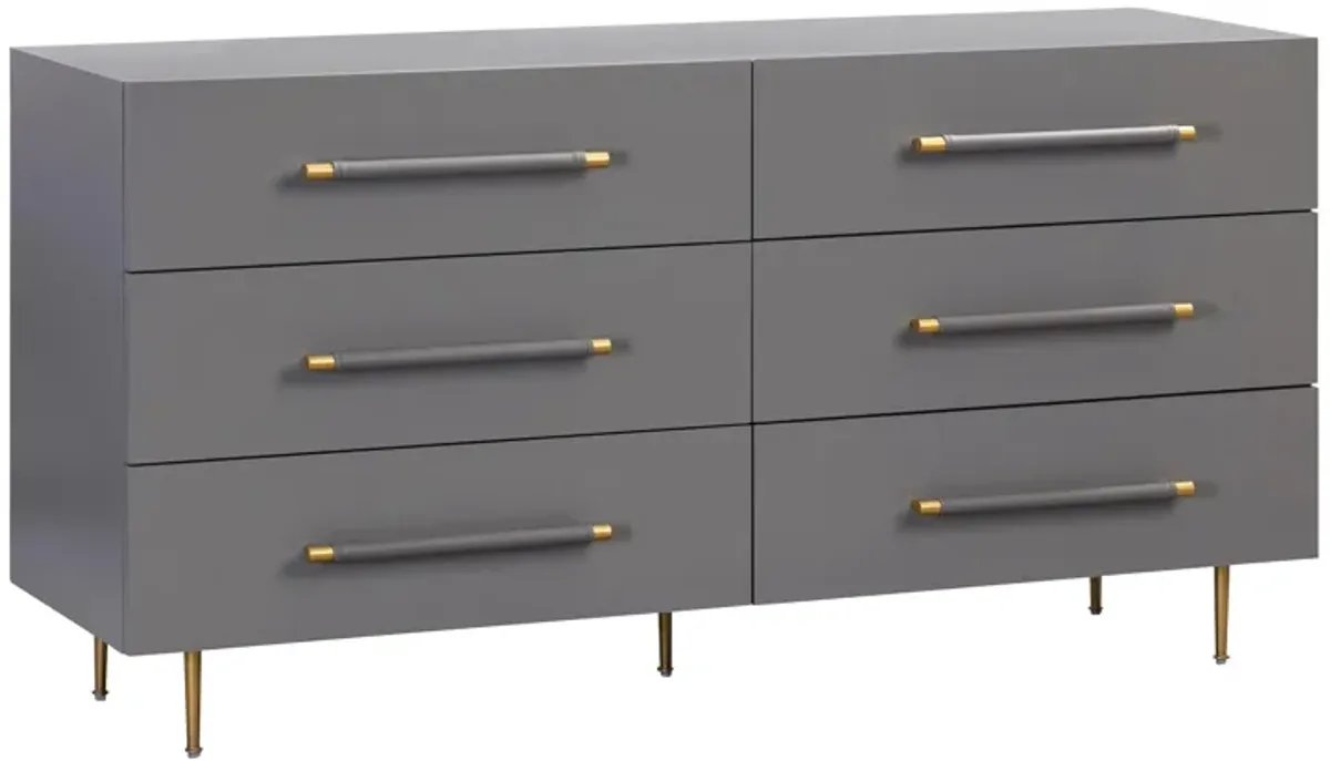 Trident Grey 6 Drawer Dresser