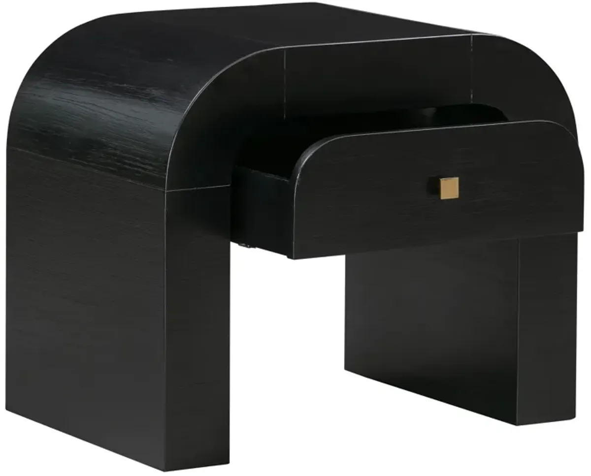 Hump Black Nightstand