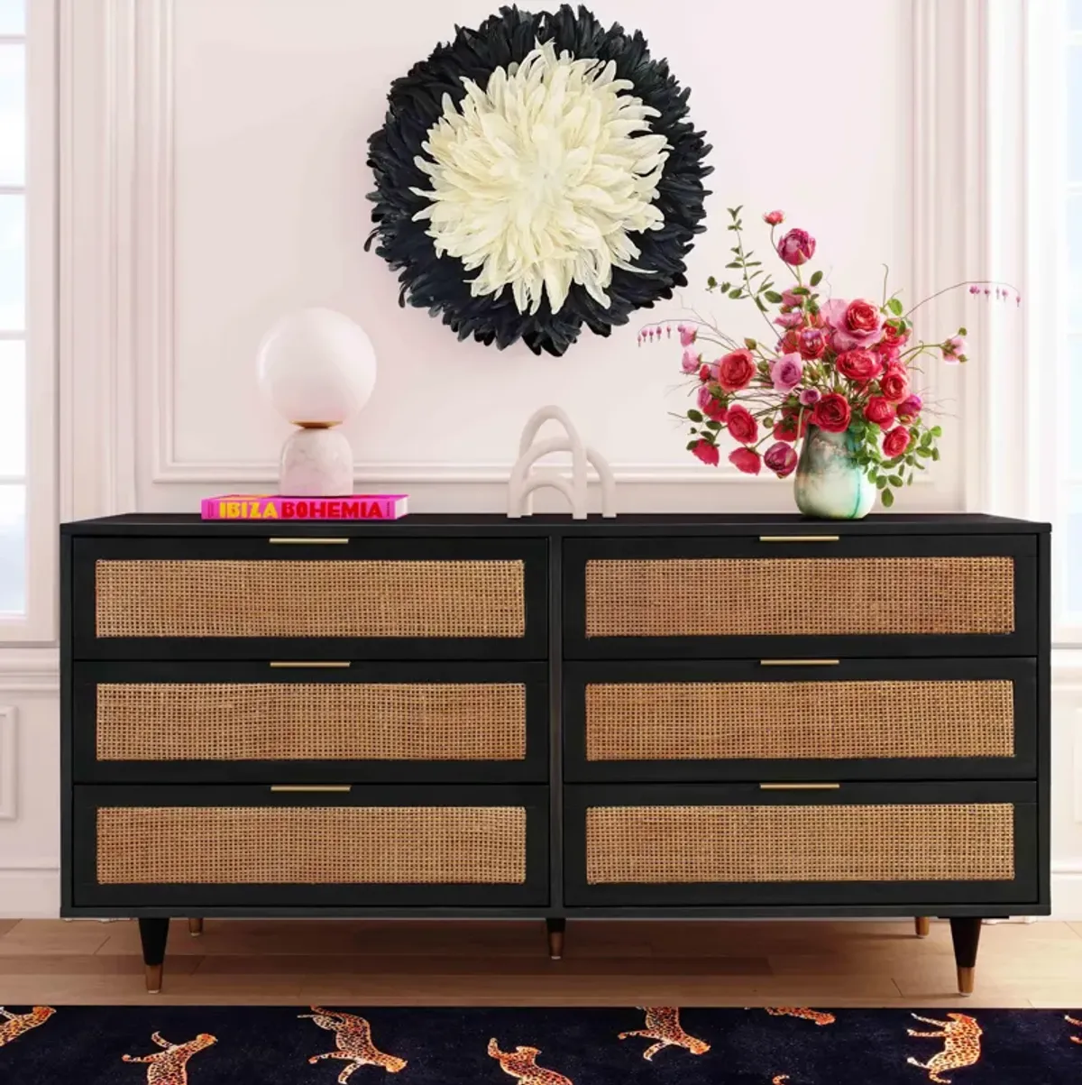 Sierra Noir 6 Drawer Dresser