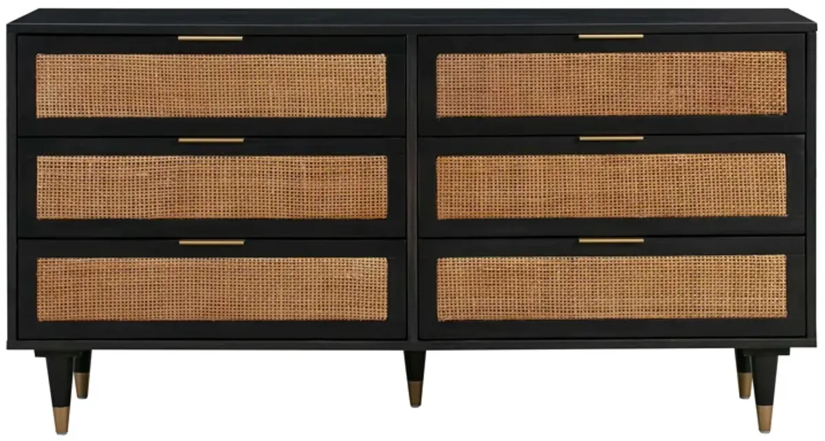 Sierra Noir 6 Drawer Dresser