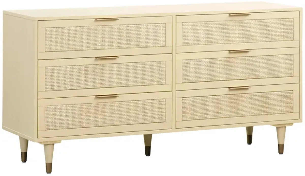 Sierra Buttermilk 6 Drawer Dresser