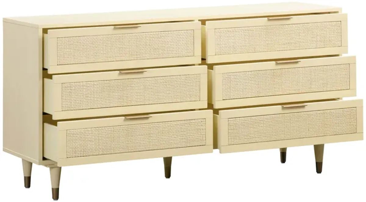 Sierra Buttermilk 6 Drawer Dresser