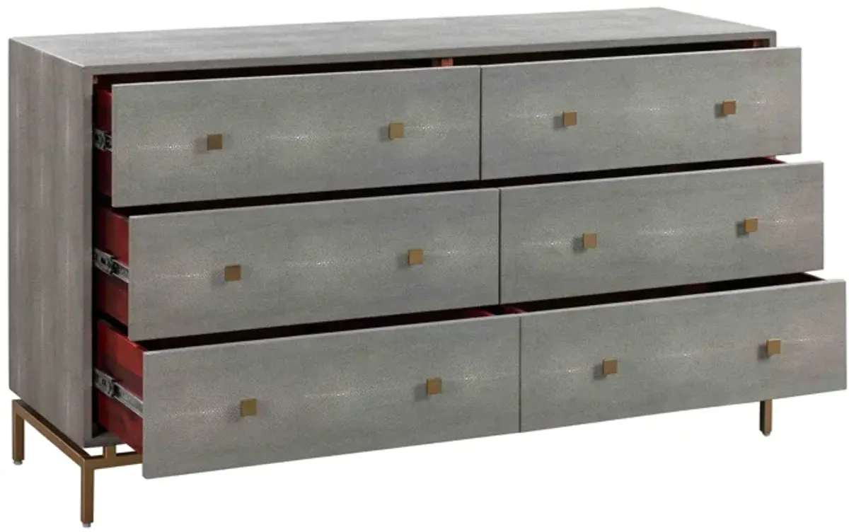 Pesce Shagreen 6 Drawer Dresser