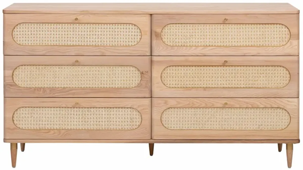 Carmen Cane 6 Drawer Dresser