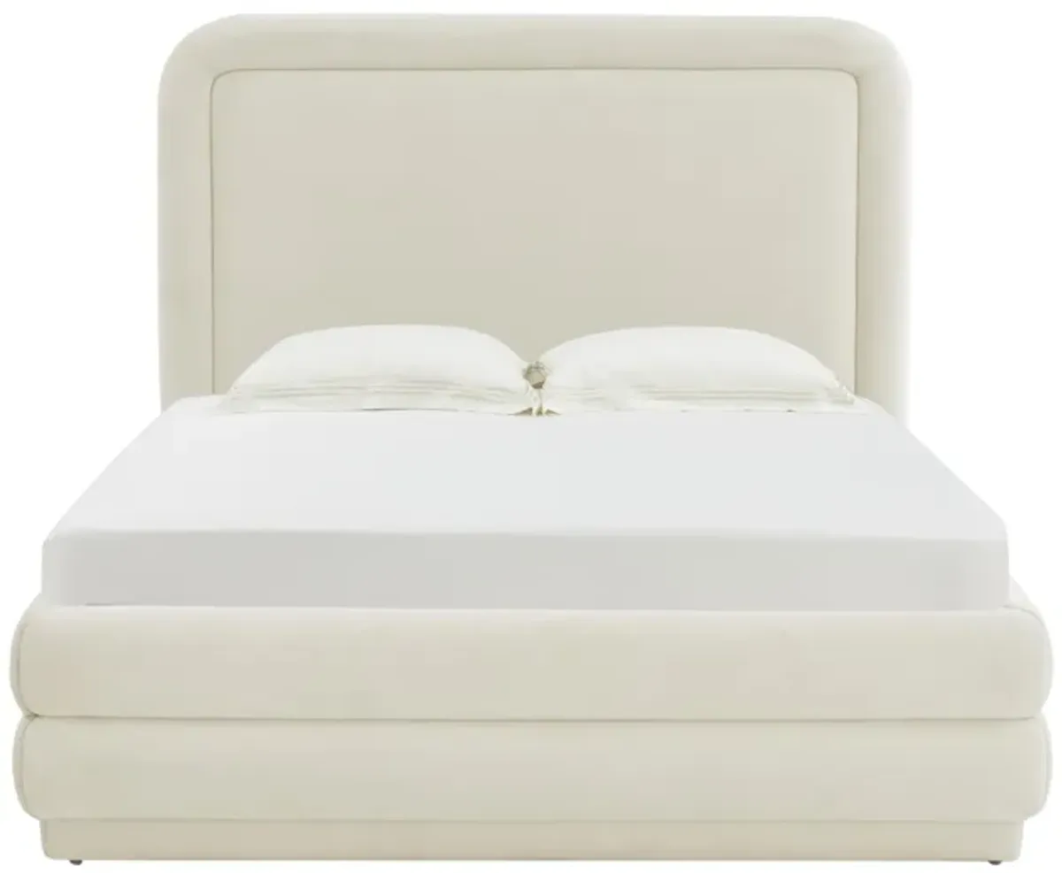 Briella Cream Velvet Bed in King